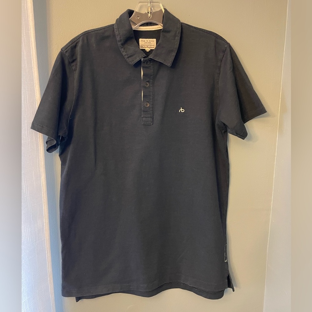 Rag & Bone Mens  Standard Issue Polo- Sz Small